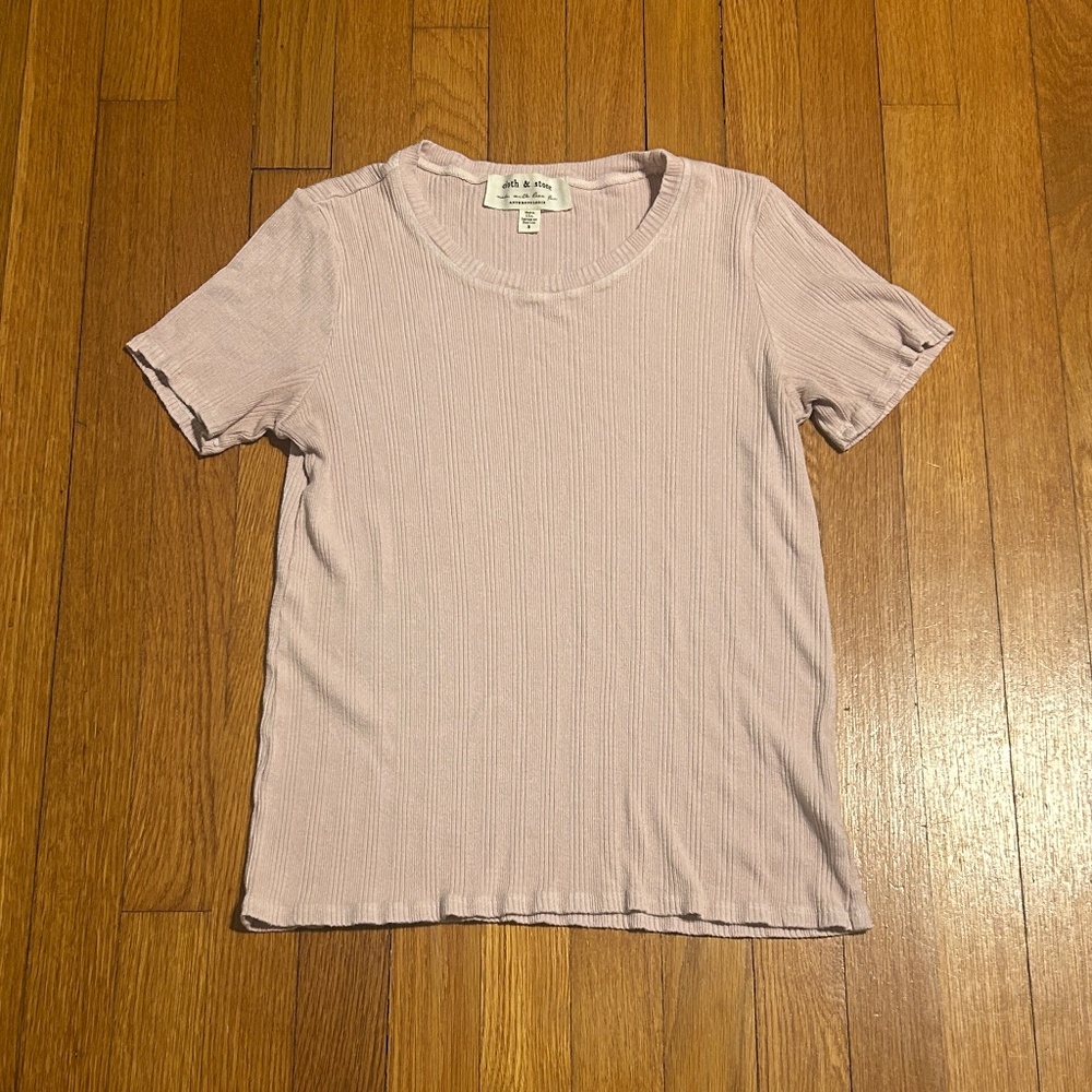 Cloth & Stone by Anthropologie Light Pink Tee Shirt Women’s S